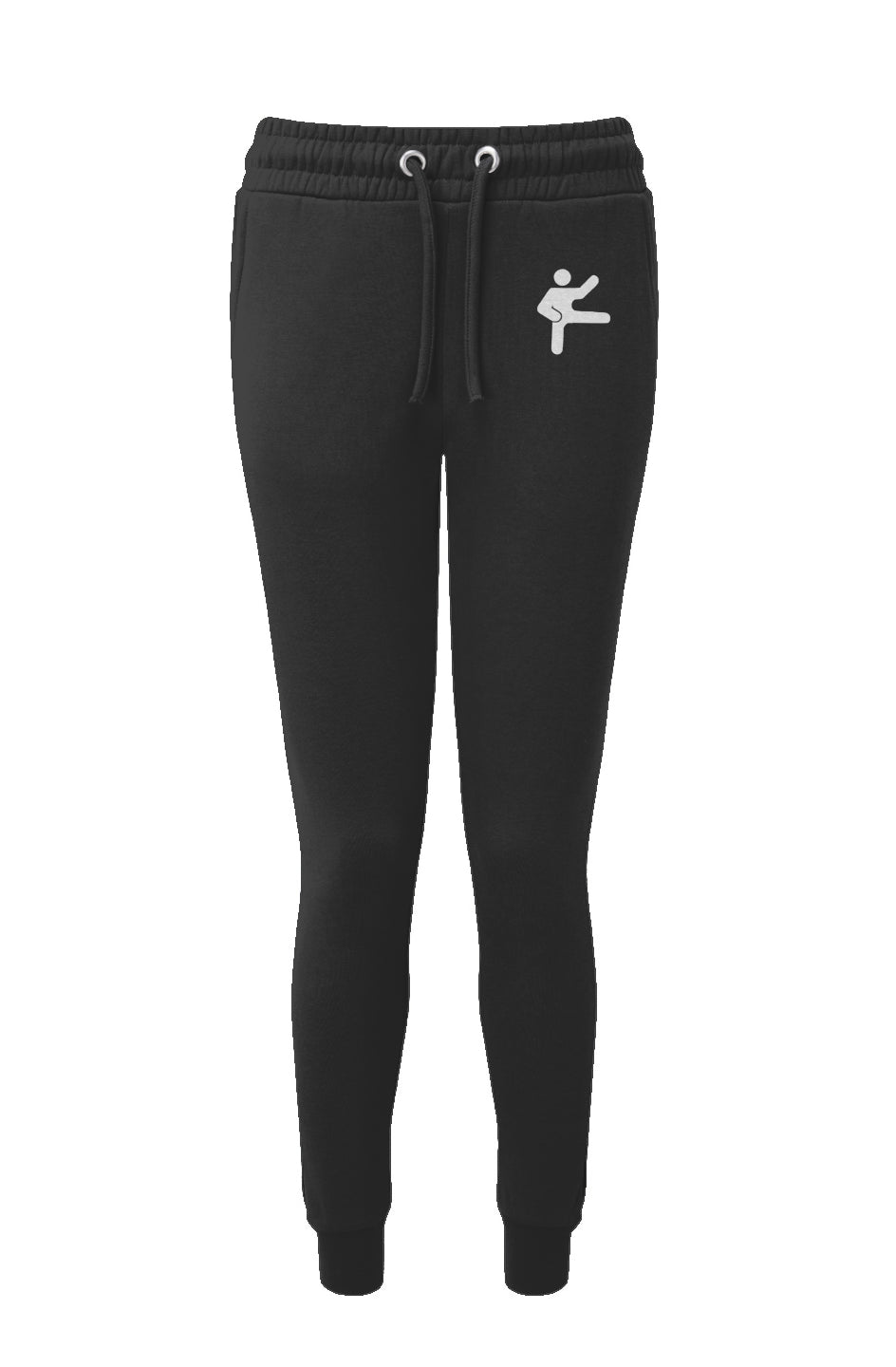 Daimyowear Ladies' Black Yoga Fitted Jogger with embroidered logo