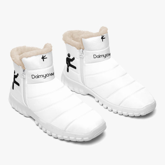 Daimyowear Cotton-Lined Fur Zip-Up Boots