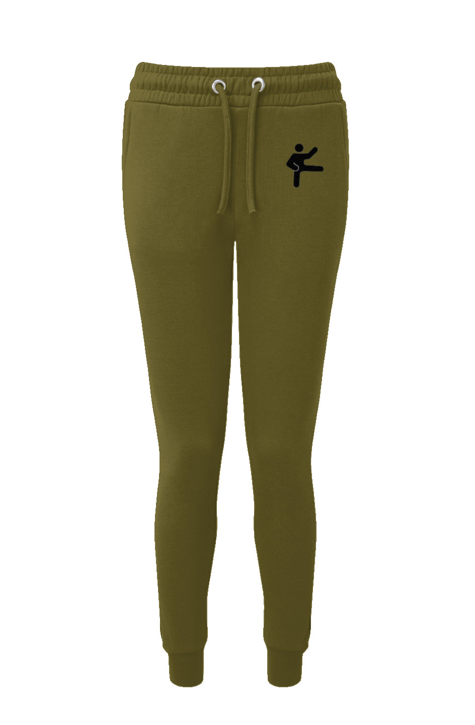 Daimyowear Ladies' Yoga Fitted Jogger with embroidered logo in Pink, White, and Olive 