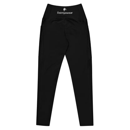 Daimyowear Ladies' Black Leggings with pockets